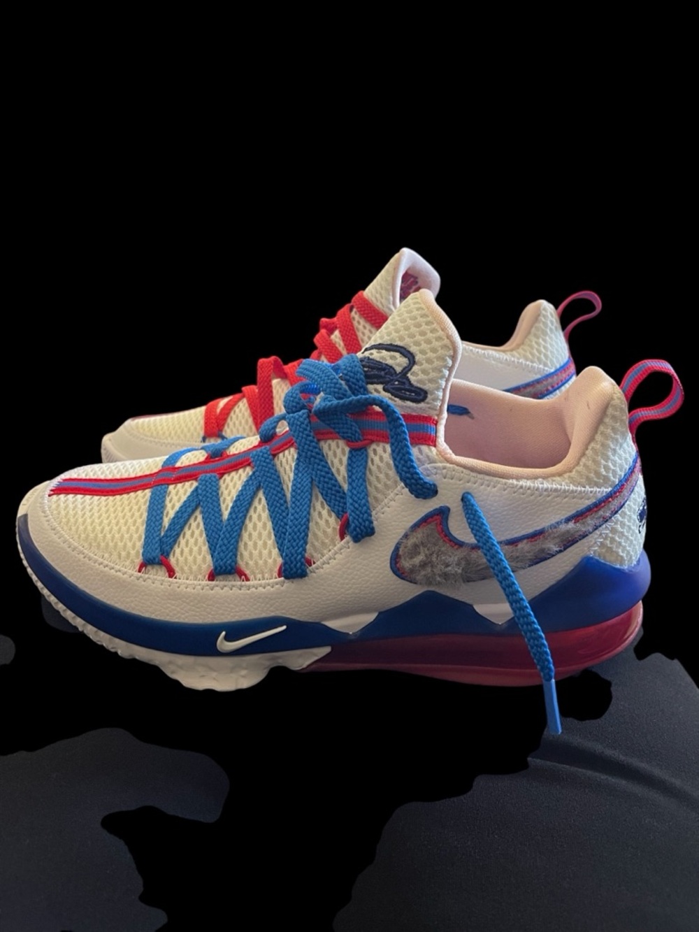Nike Kids White, Blue & Red Athletic Sneakers